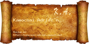 Kamocsai Adrián névjegykártya