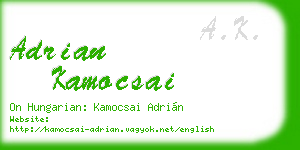 adrian kamocsai business card